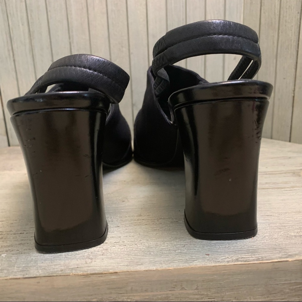 Stuart Weitzman Black Block Heel 6.5b - image 7